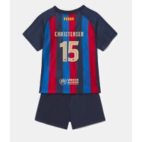 Barcelona Andreas Christensen #15 Hjemmebanesæt Børn 2022-23 Kortærmet (+ Korte bukser)